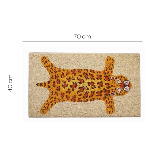baroni-home-tessile-casa-paillasson-cuir-l-opard-70x40-cm-coco image 6
