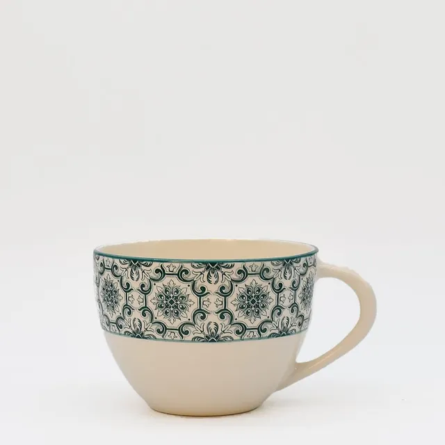 luisa-paix-o-padr-o-grande-tasse-c-ramique-verte image 1