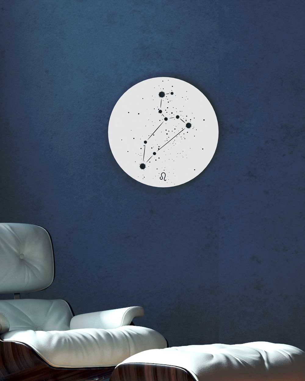 je-suis-art-tableaux-constellation-du-zodiaque-lion-cercle-tableau-m-tal image 1