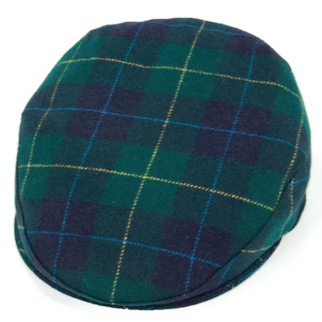 luisa-paix-o-accessoires-casquette-tartan-vert-fonc-laine-56 image 1
