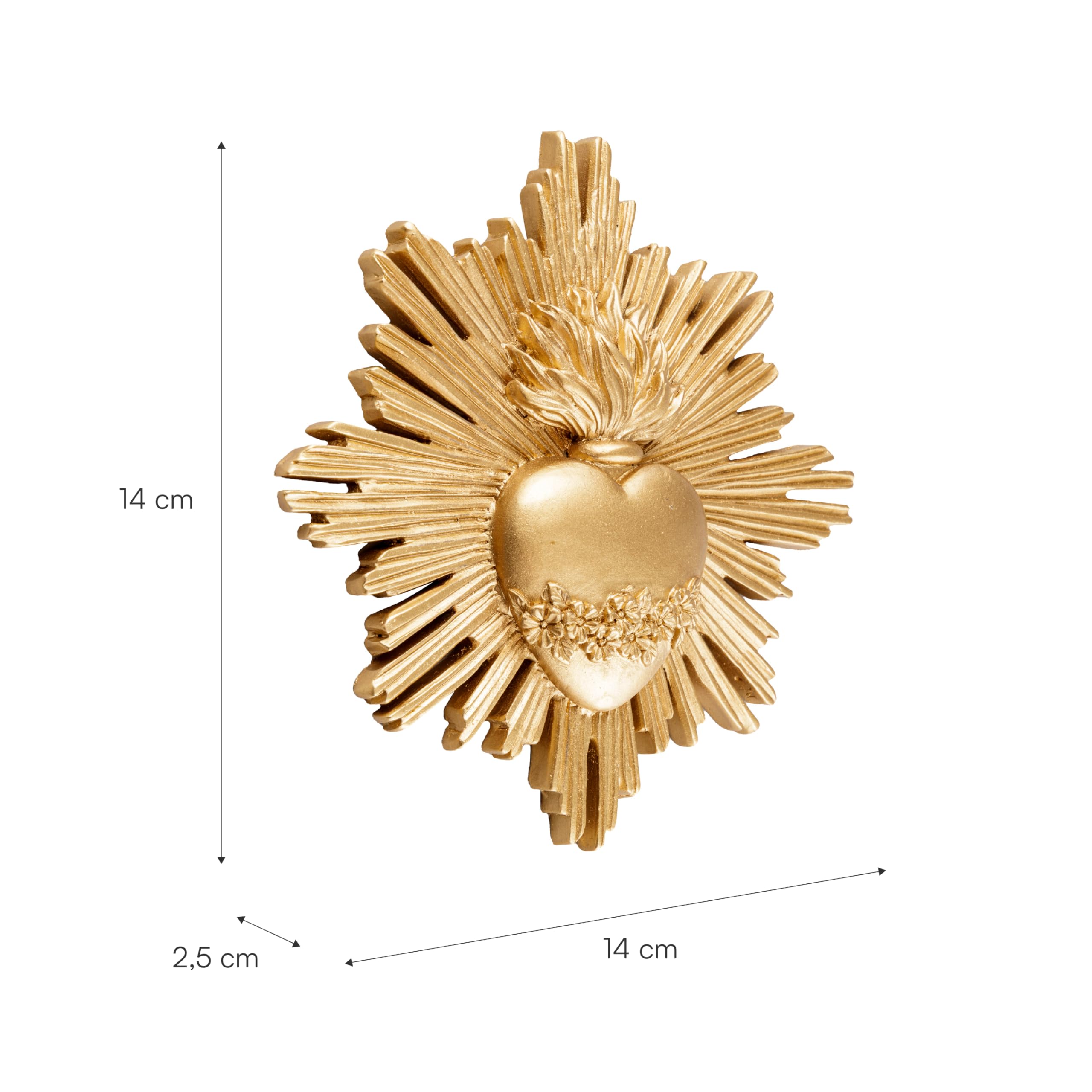 baroni-home-d-coration-c-ur-sacr-r-sine-or-14x14-cm image 3