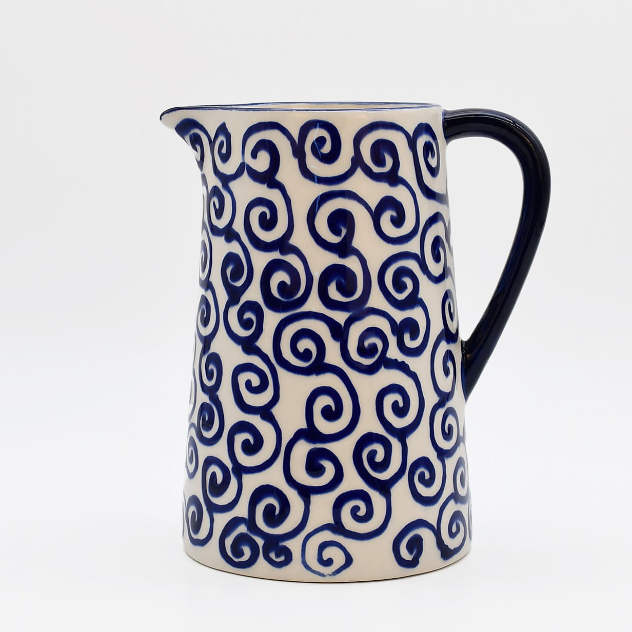 luisa-paix-o-redemoinho-carafe-c-ramique-bleue-1-l-spirales image 1