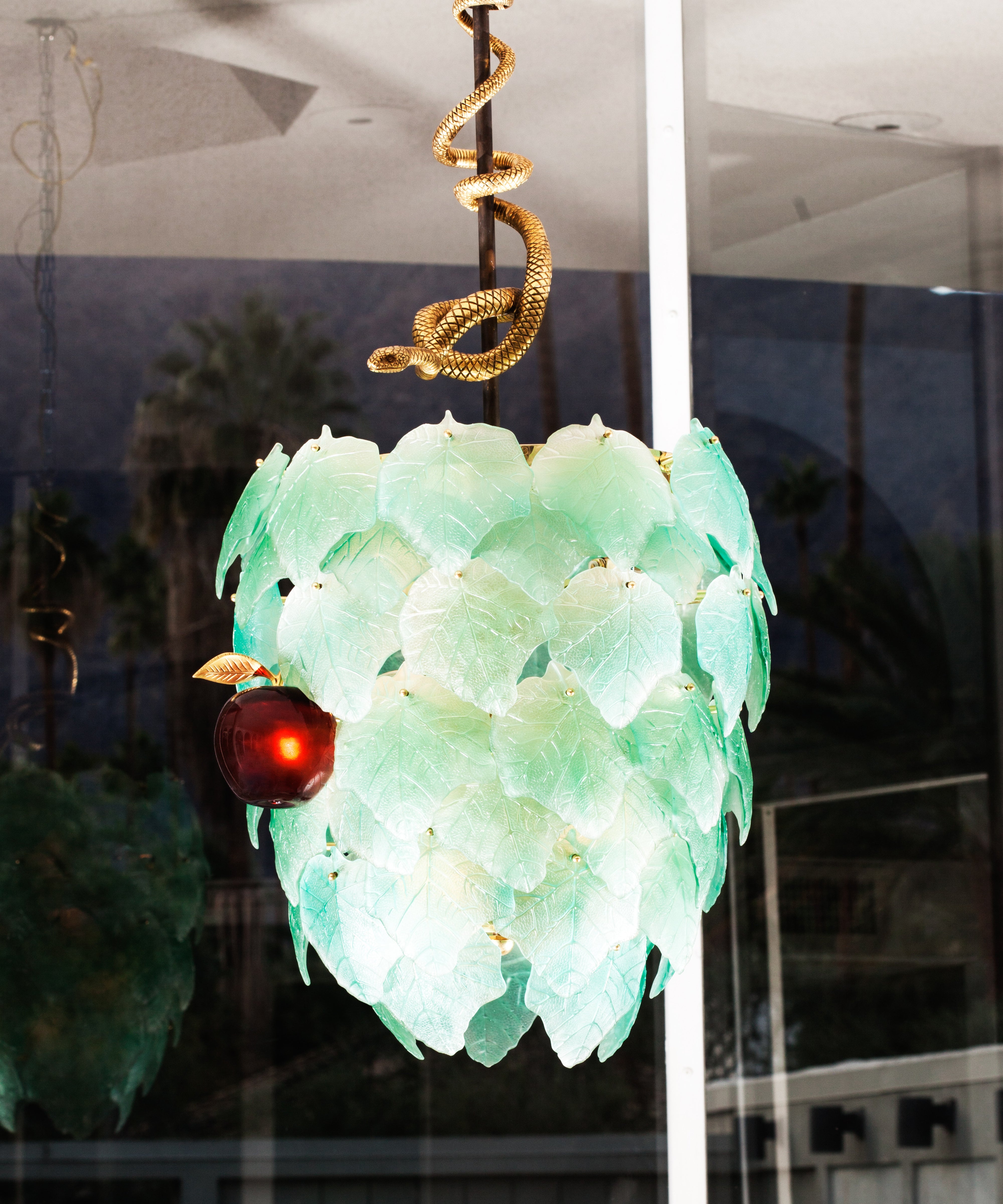 daum-art-cristal-lustre-eden-reptile-luminaire-vert-8-ex image 3