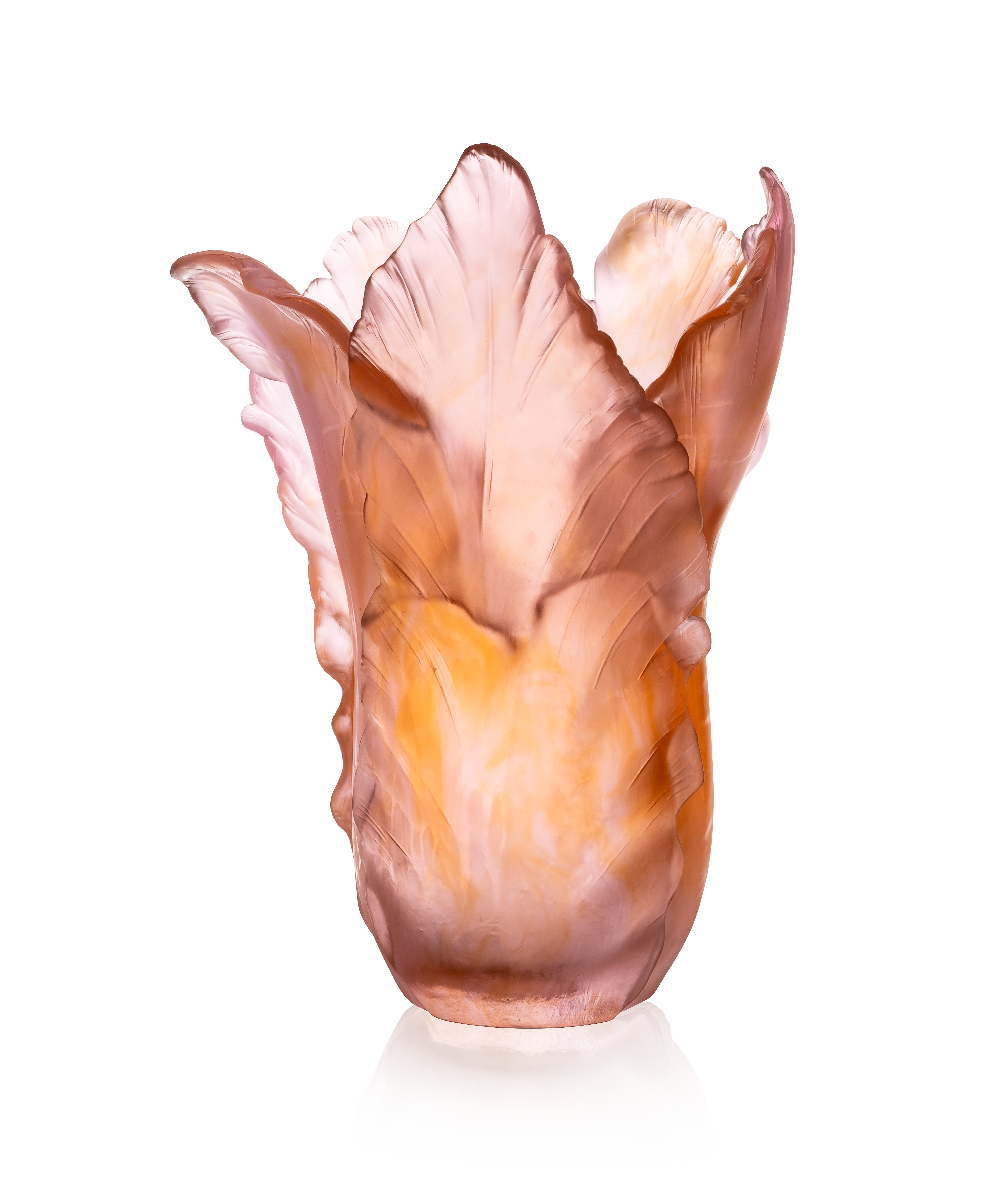 daum-v-g-tal-tulipe-vase-magnum-ambre-rose-50-ex image 1