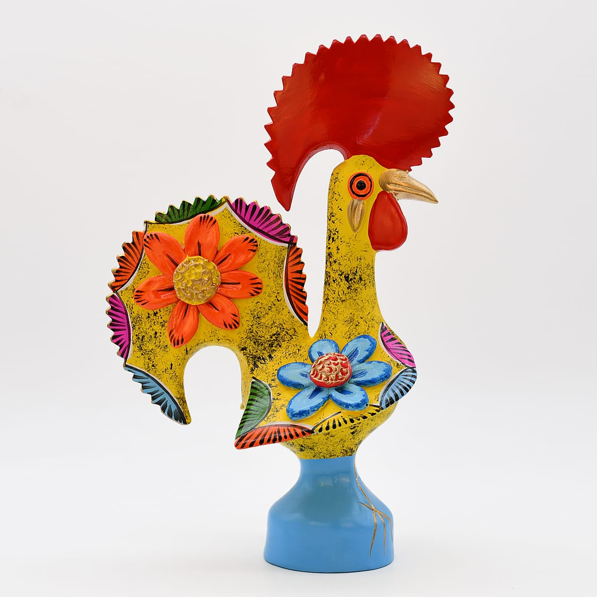 luisa-paix-o-coq-de-barcelos-25cm-jaune-figurine-c-ramique-unique image 7