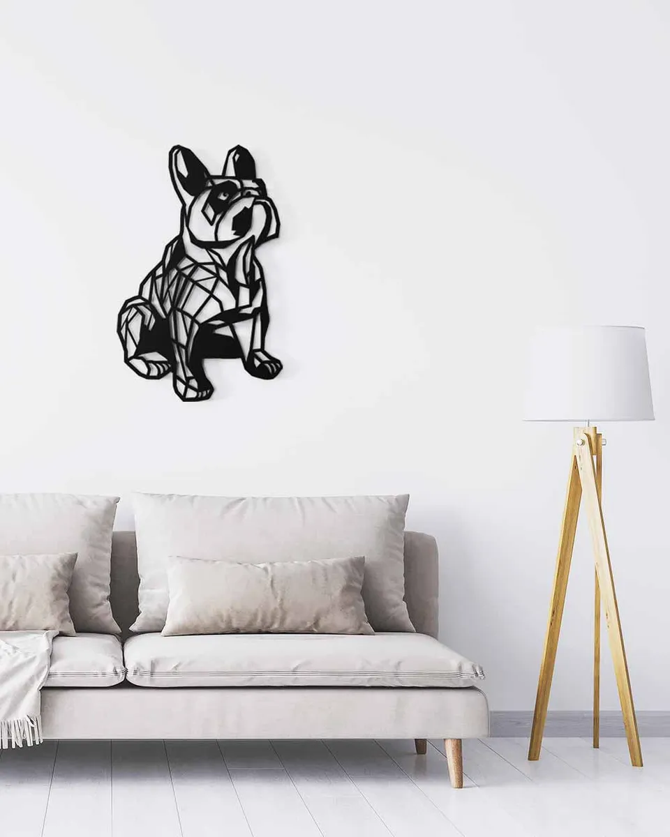 je-suis-art-animaux-bouledogue-fran-ais-one-line-d-coration-murale image 1