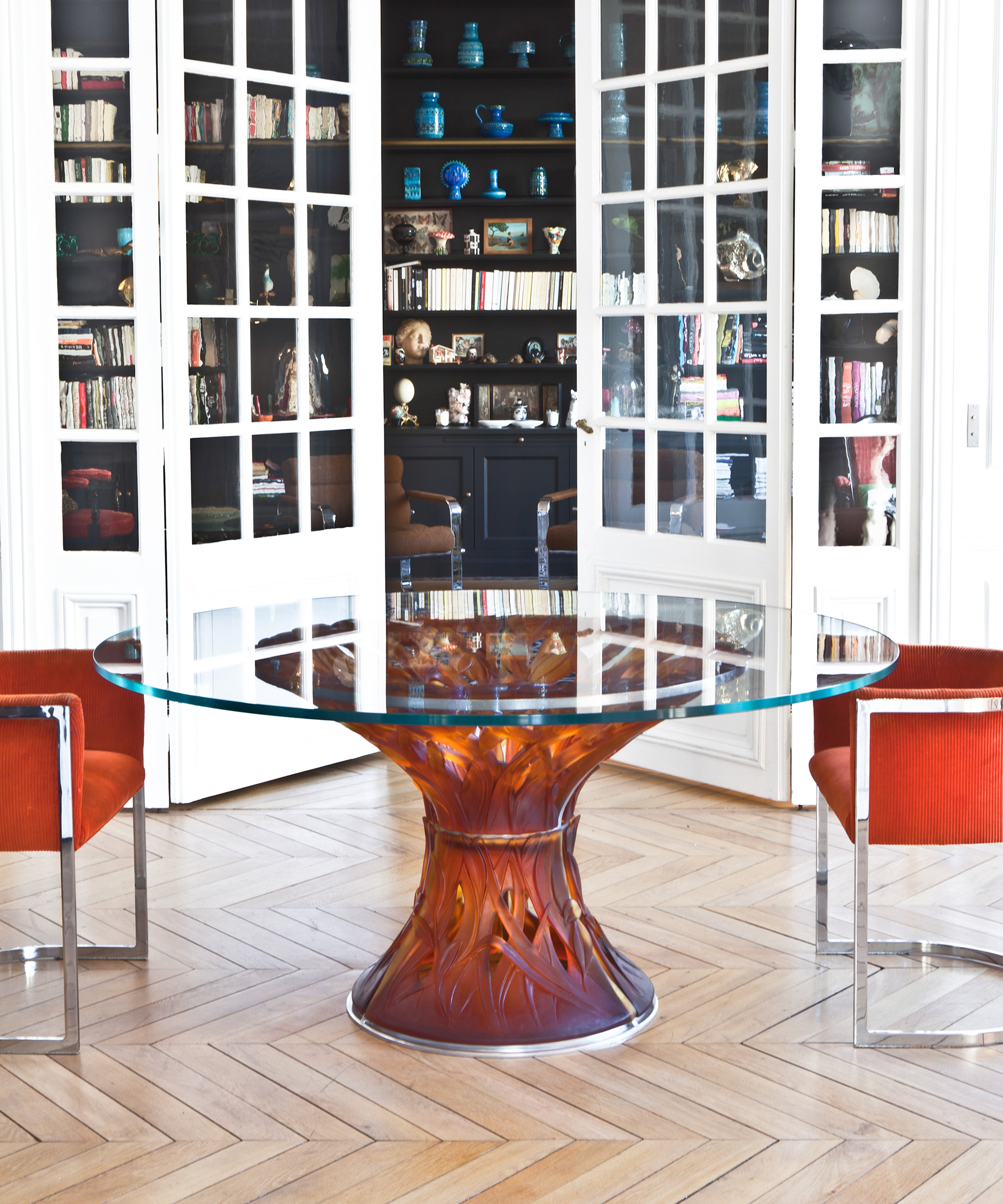 daum-v-g-tale-table-6-l-ments-cristal-ambre image 2