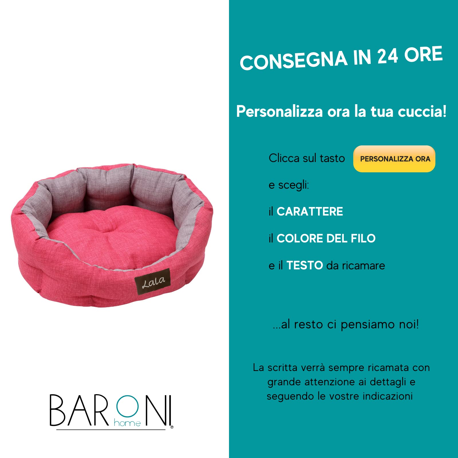 baroni-home-pet-niche-chien-gris-bordeaux-45x55-cm image 2