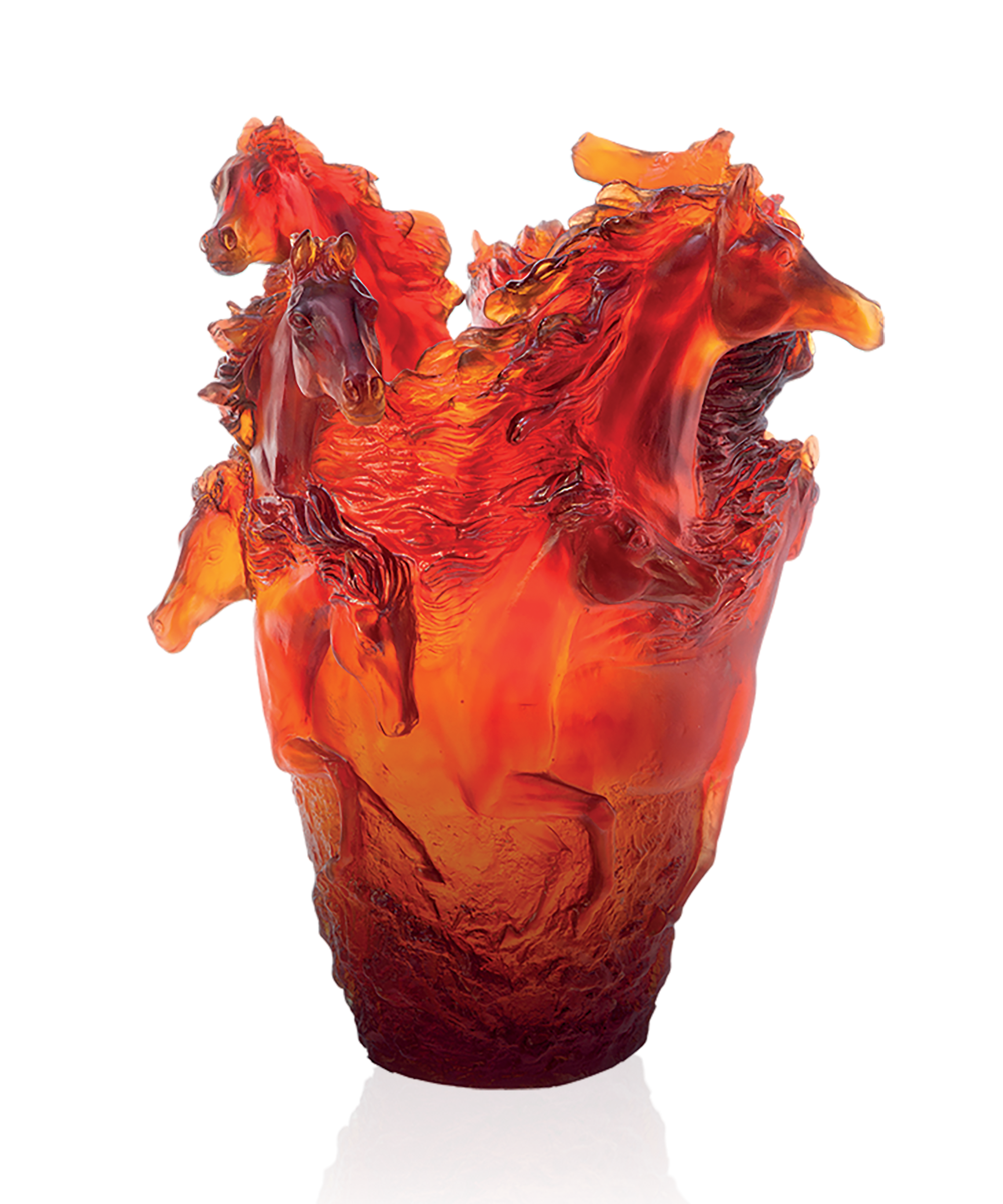 daum-cavalcade-vase-grand-mod-le-ambre-cristal image 1