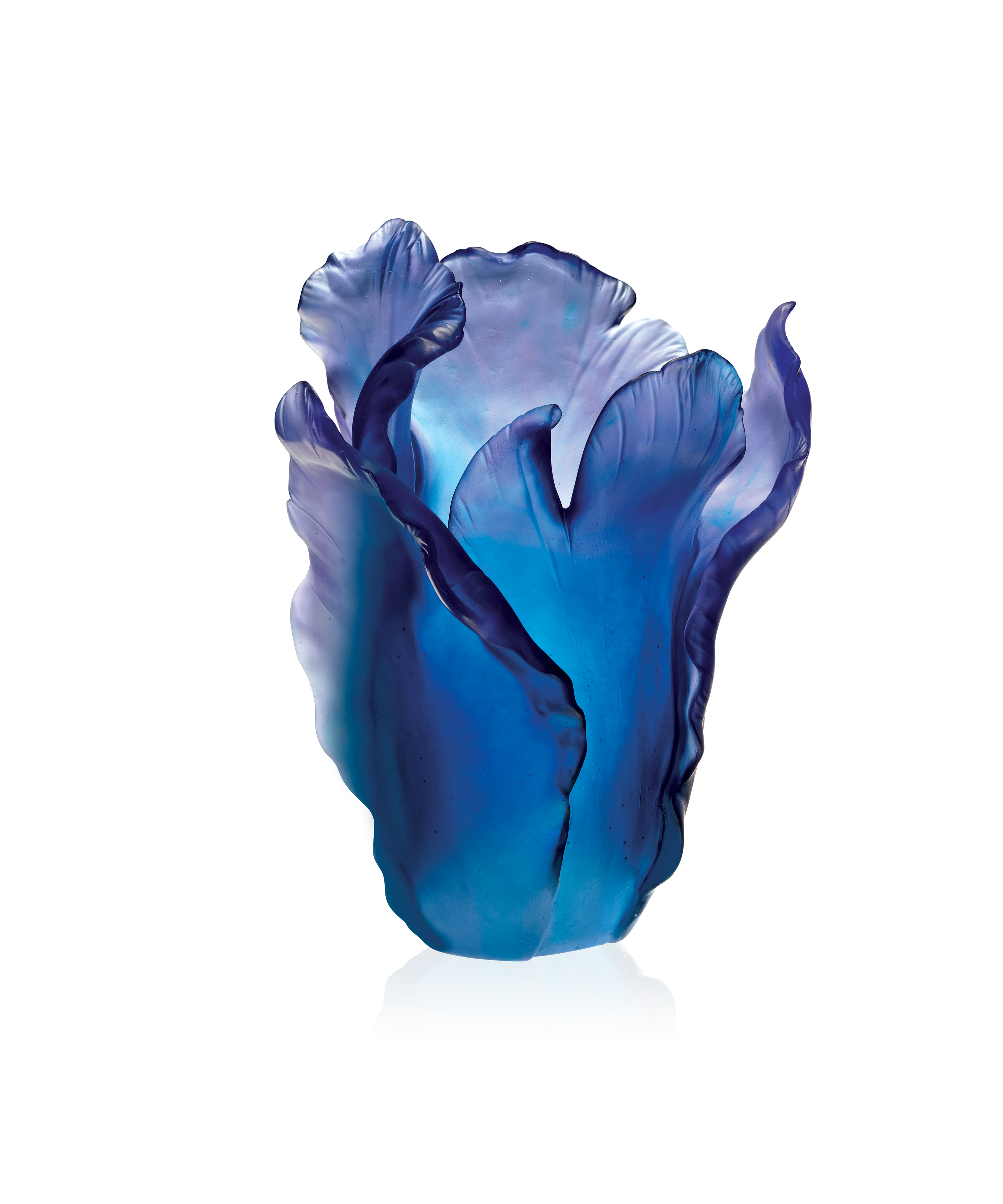 daum-tulipe-vase-grand-mod-le-bleu-cristal-floral image 1