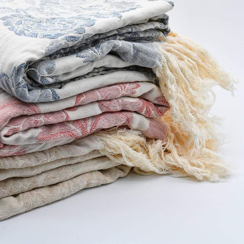 luisa-paix-o-plaid-franges-coton-170x120-cm-rose-floral image 5
