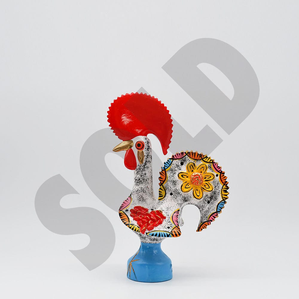 prazeres-c-ta-coq-de-barcelos-figurine-blanc-25-cm image 1