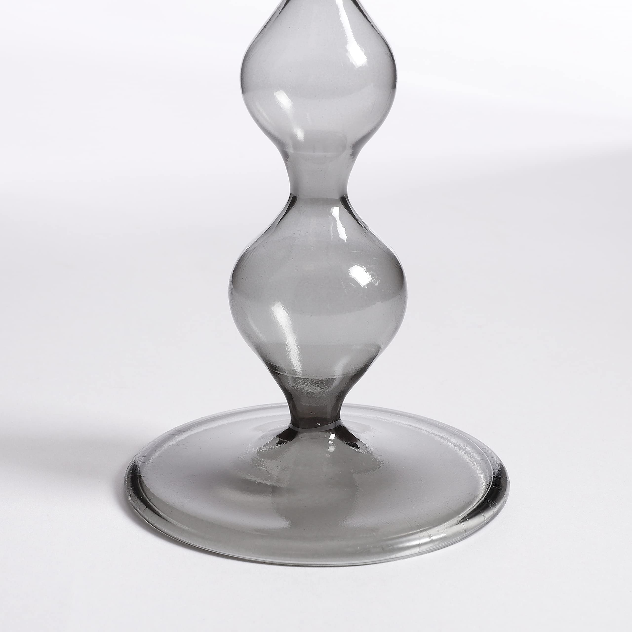 mica-decorations-trent-bougeoir-verre-gris-fonc-33-cm image 3