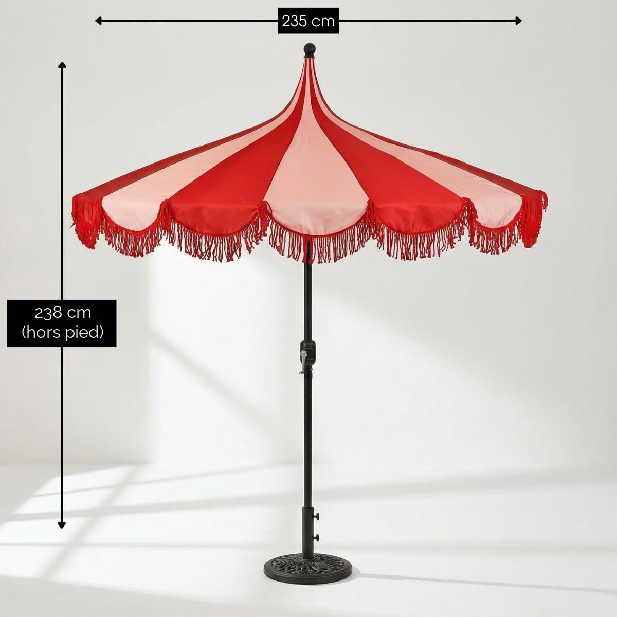 mica-decorations-kim-parasol-ray-rouge-238-x-235-cm-avec-sac image 2