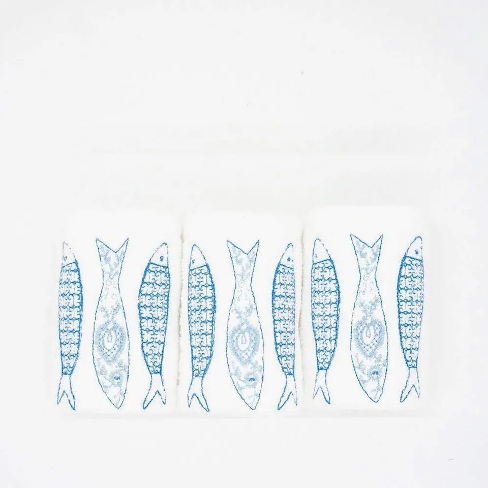 luisa-paix-o-lot-3-essuie-mains-brod-s-sardine-30x30 image 1
