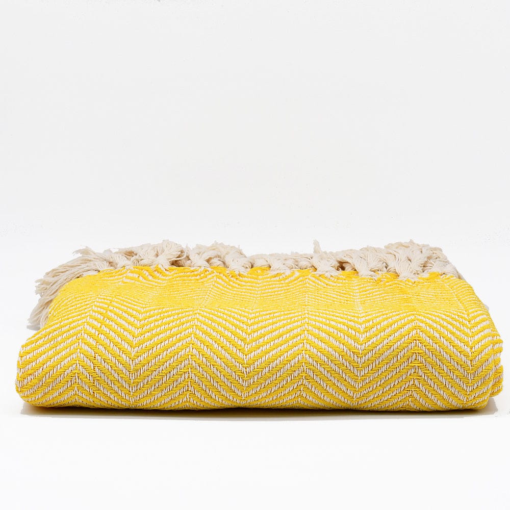 luisa-paix-o-chevrons-plaid-coton-jaune-200x135cm image 1