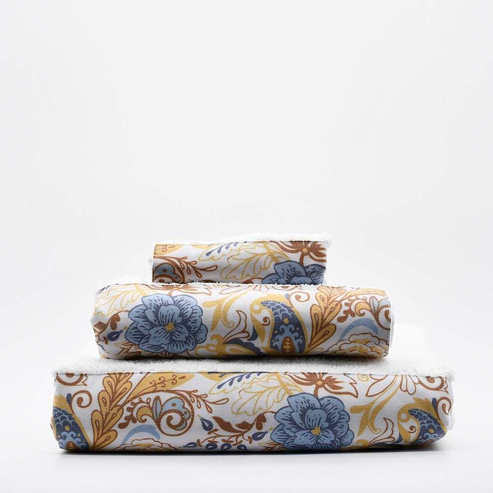 luisa-paix-o-linge-parure-de-bain-coton-blanc-bleu-3-pi-ces image 1