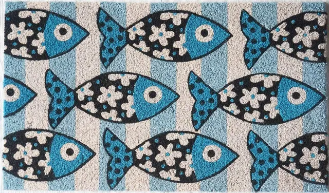 baroni-home-tessile-casa-paillasson-coco-sardines-bleu-70x40-cm image 1