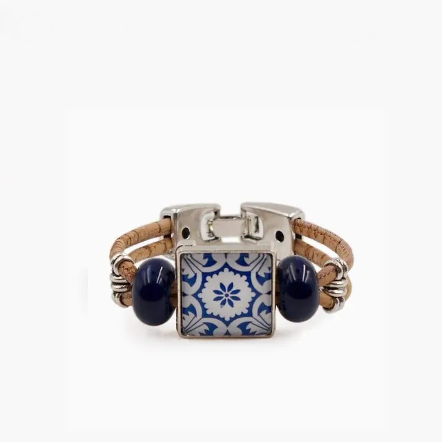 luisa-paix-o-azulejo-bracelet-li-ge-fermoir-m-tal-16-5-cm image 1