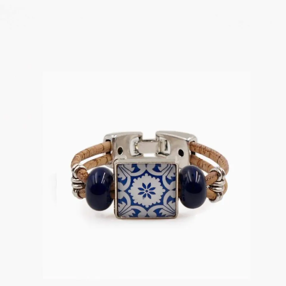luisa-paix-o-azulejo-bracelet-li-ge-fermoir-m-tal-16-5-cm image 1
