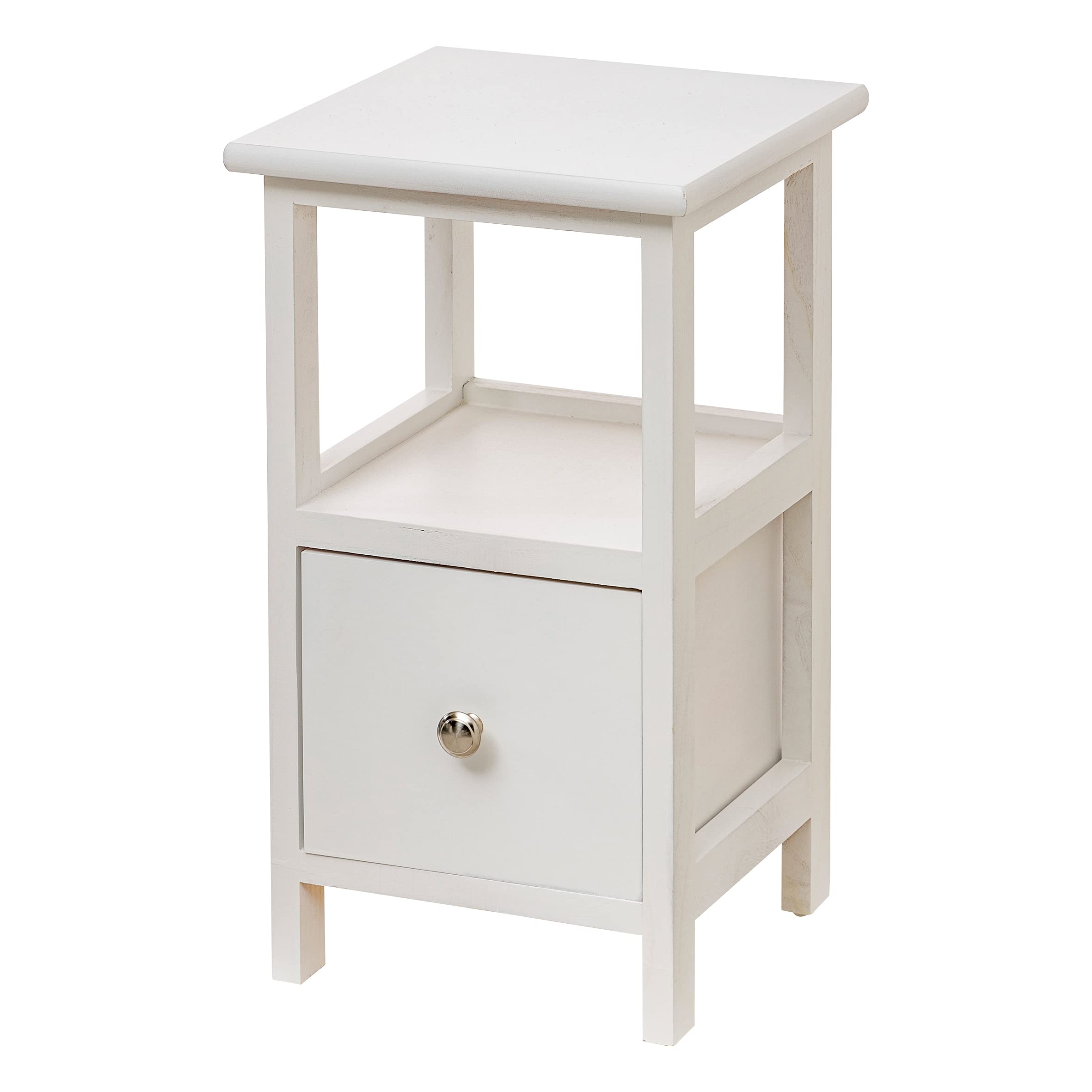 baroni-home-table-de-chevet-blanche-2-tiroirs-25x25x61-cm image 7