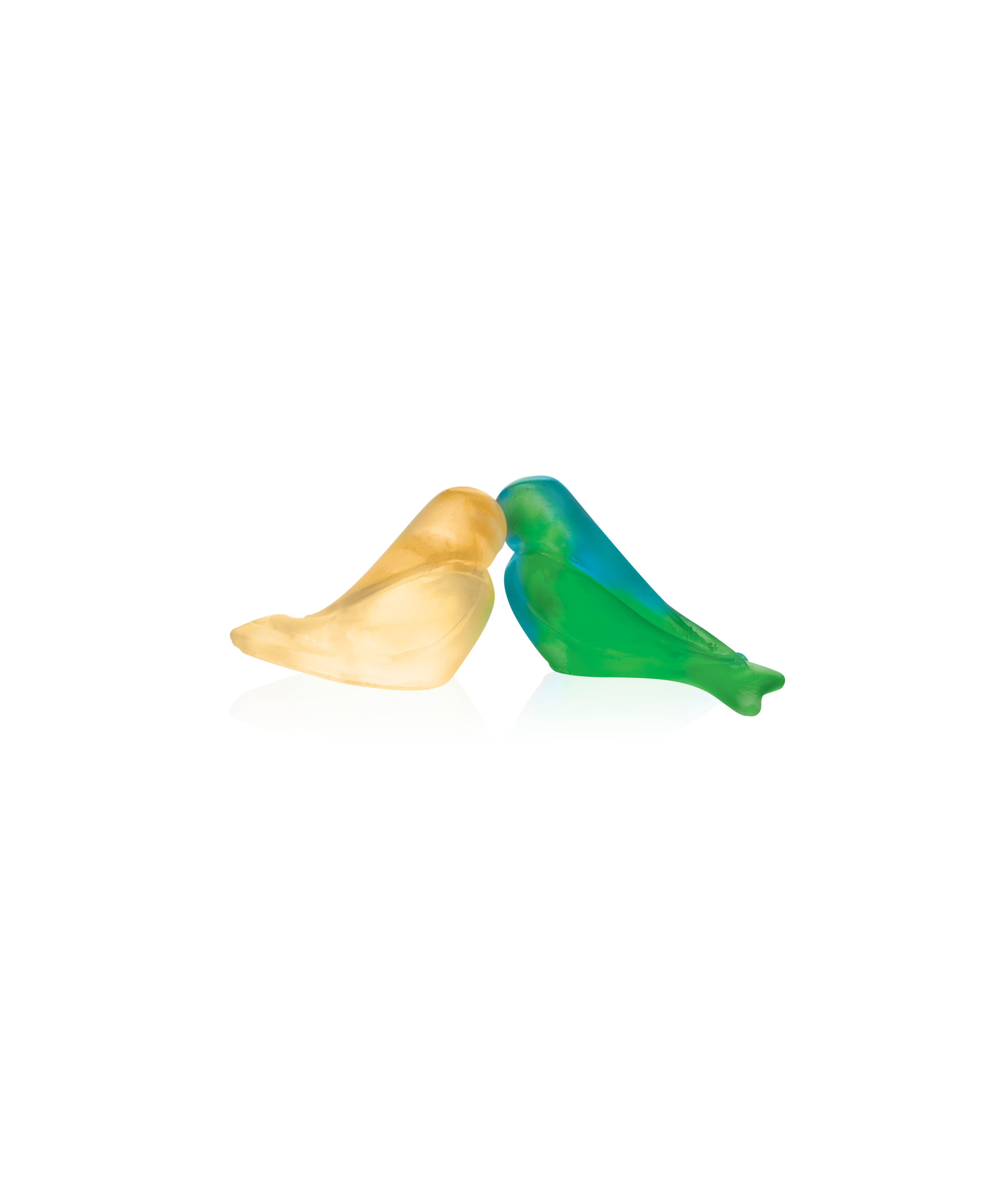 daum-les-fianc-s-sculpture-jaune-vert-rochon image 1
