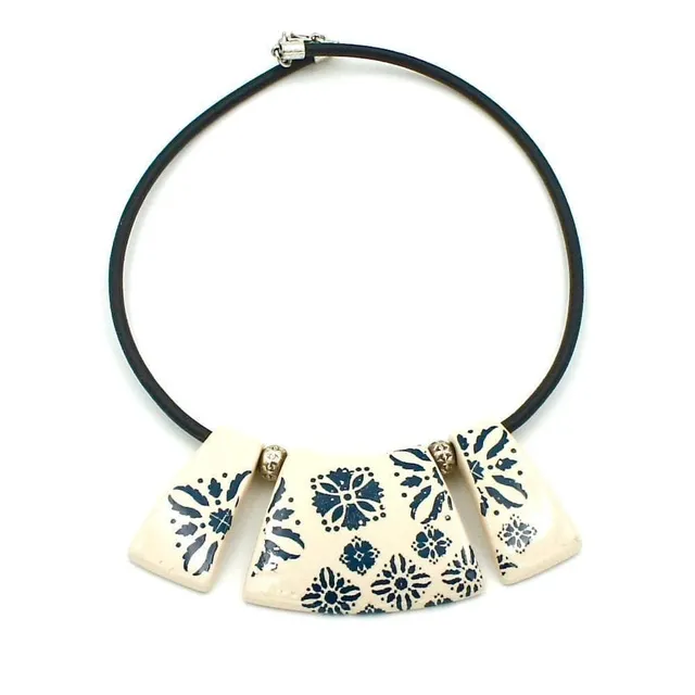 luisa-paix-o-azulejos-collier-c-ramique-cuir image 1