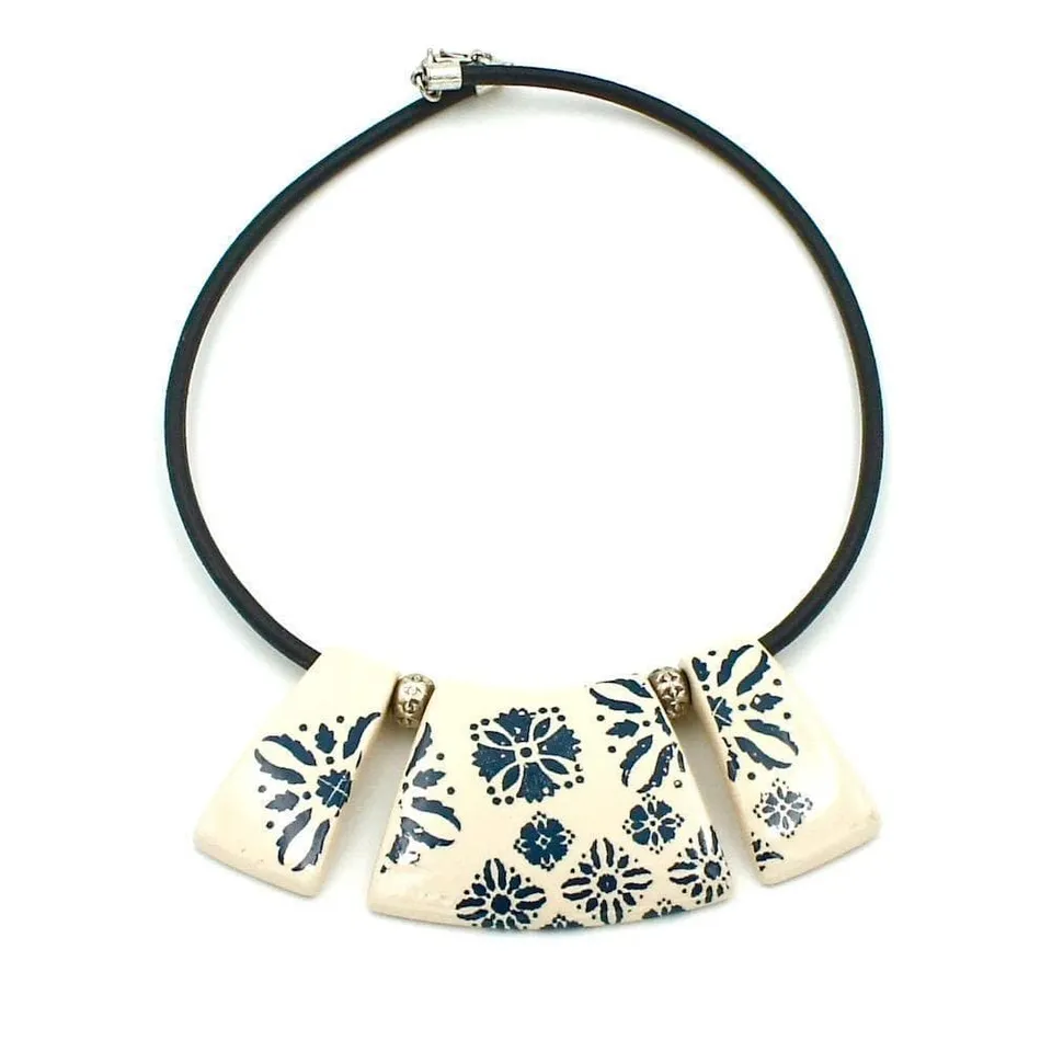 luisa-paix-o-azulejos-collier-c-ramique-cuir image 1