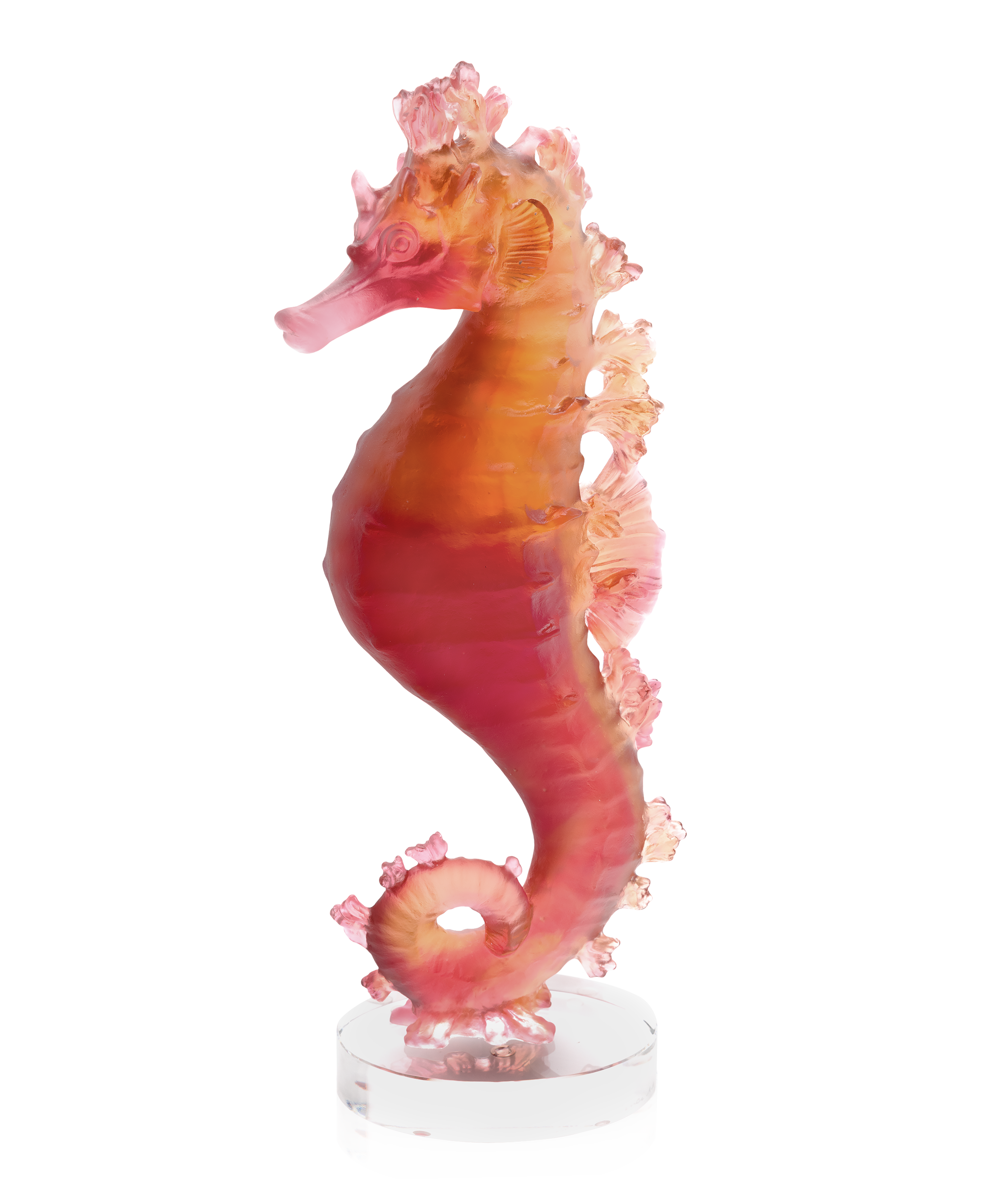 daum-mer-de-corail-hippocampe-sculpture-ambre-rouge image 1