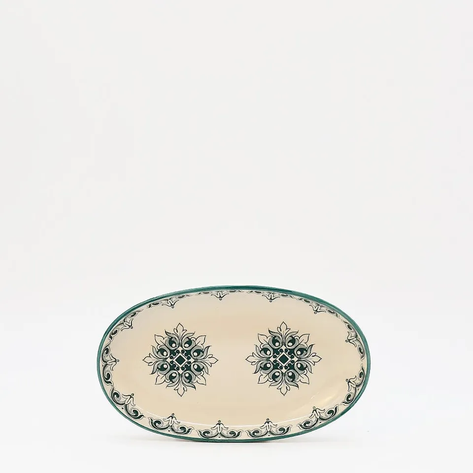 luisa-paix-o-bras-o-plat-ovale-c-ramique-19cm-vert image 1
