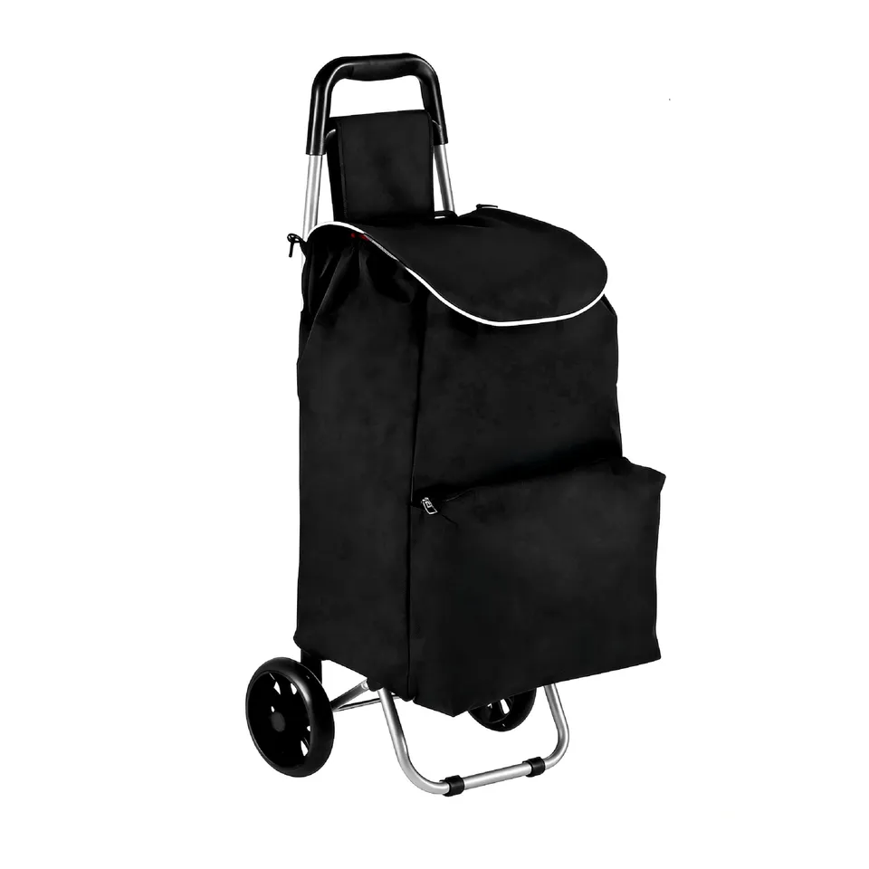 baroni-home-chariot-de-courses-35-l-noir-35x35x94-cm image 1