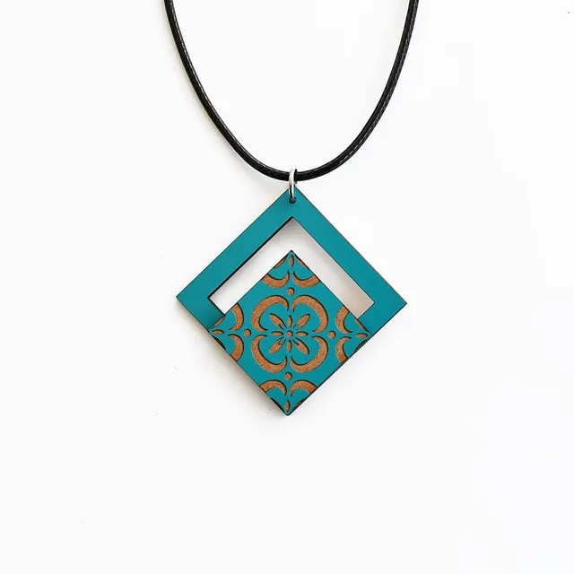 luisa-paix-o-azulejo-collier-coton-bois-turquoise image 1