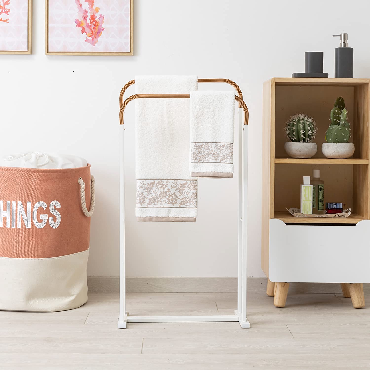 baroni-home-tessile-bagno-lot-2-serviettes-damas-blanc-50x100 image 4