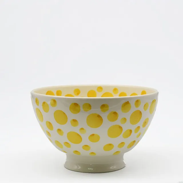 luisa-paix-o-saladier-pois-c-ramique-jaune-20-cm image 1