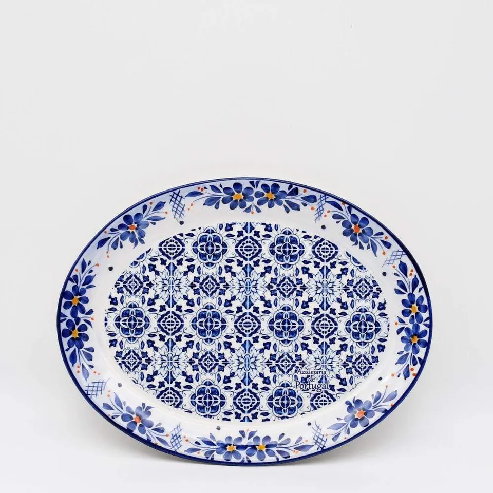 luisa-paix-o-tradicional-plat-c-ramique-bleu-28-cm-fait-main image 1
