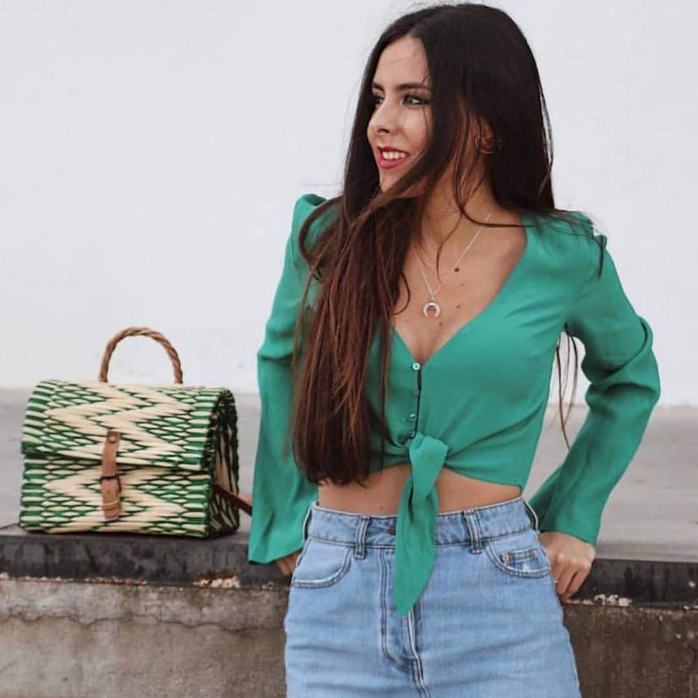 luisa-paix-o-accessoires-du-portugal-cartable-jonc-25cm-vert-naturel image 5
