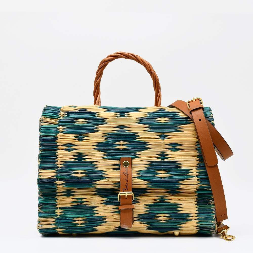 luisa-paix-o-accessoires-du-portugal-sac-cartable-jonc-25cm-turquoise-2 image 1
