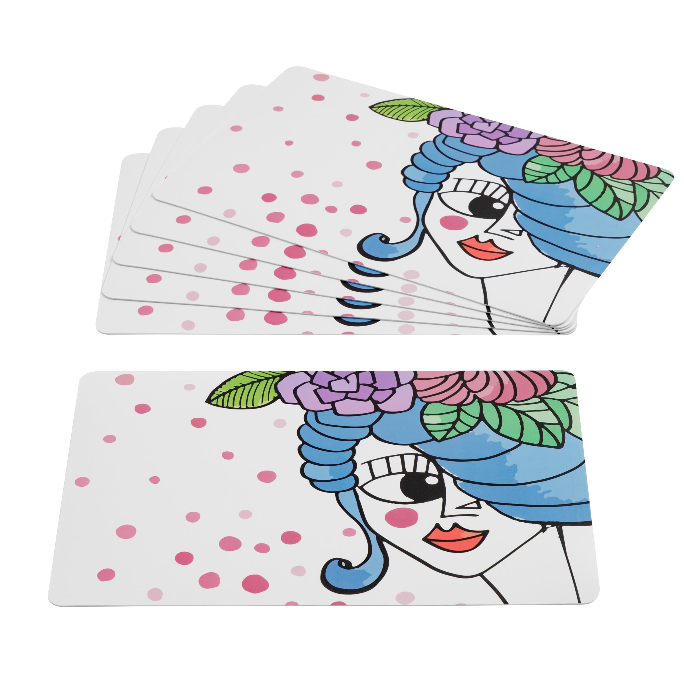 baroni-home-cucina-lot-6-sets-de-table-capri-pvc-48x28-cm image 7