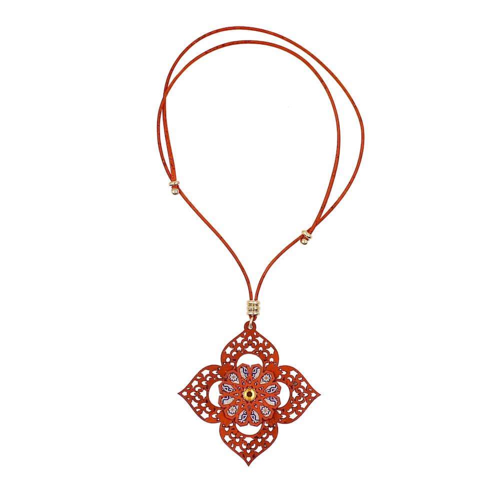 luisa-paix-o-bijoux-du-portugal-collier-li-ge-orange-azulejos image 1