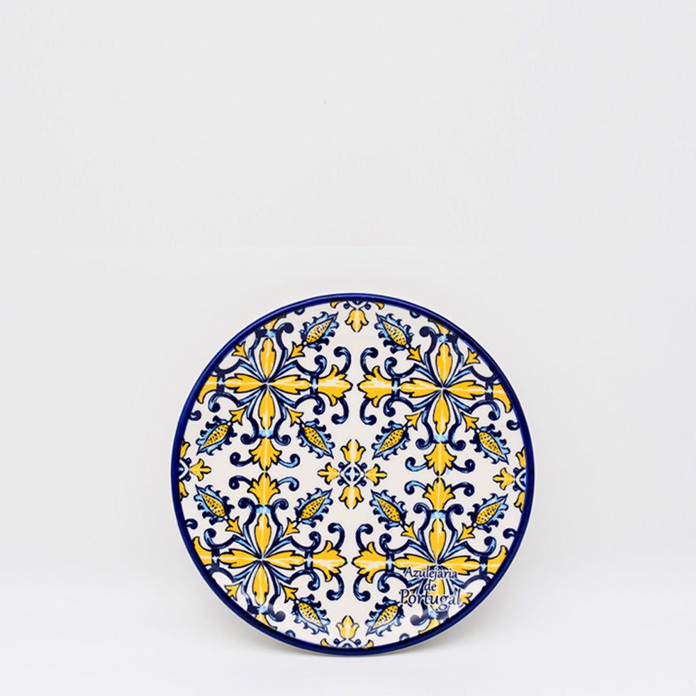 luisa-paix-o-tradicional-assiette-c-ramique-jaune-20-cm image 1