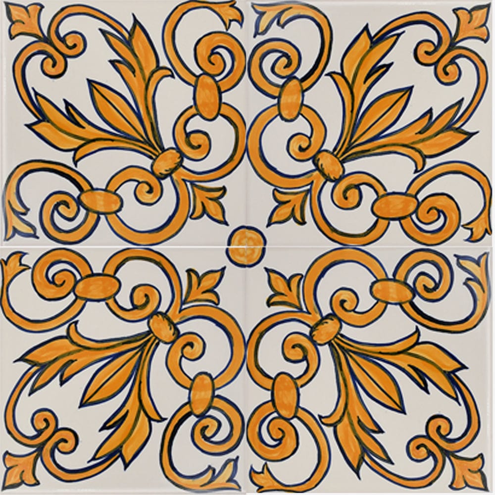 luisa-paix-o-azulejos-padr-o-carreau-14x14cm-peint-main image 2