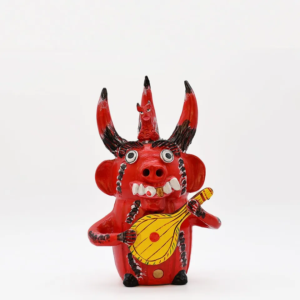 luisa-paix-o-diabo-com-guitarra-30cm-statuette-dent-dor-e image 1