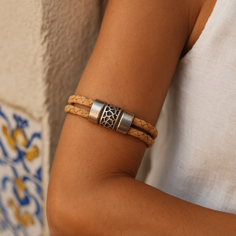 luisa-paix-o-bracelet-li-ge-tress-naturel-21cm-unisexe image 2