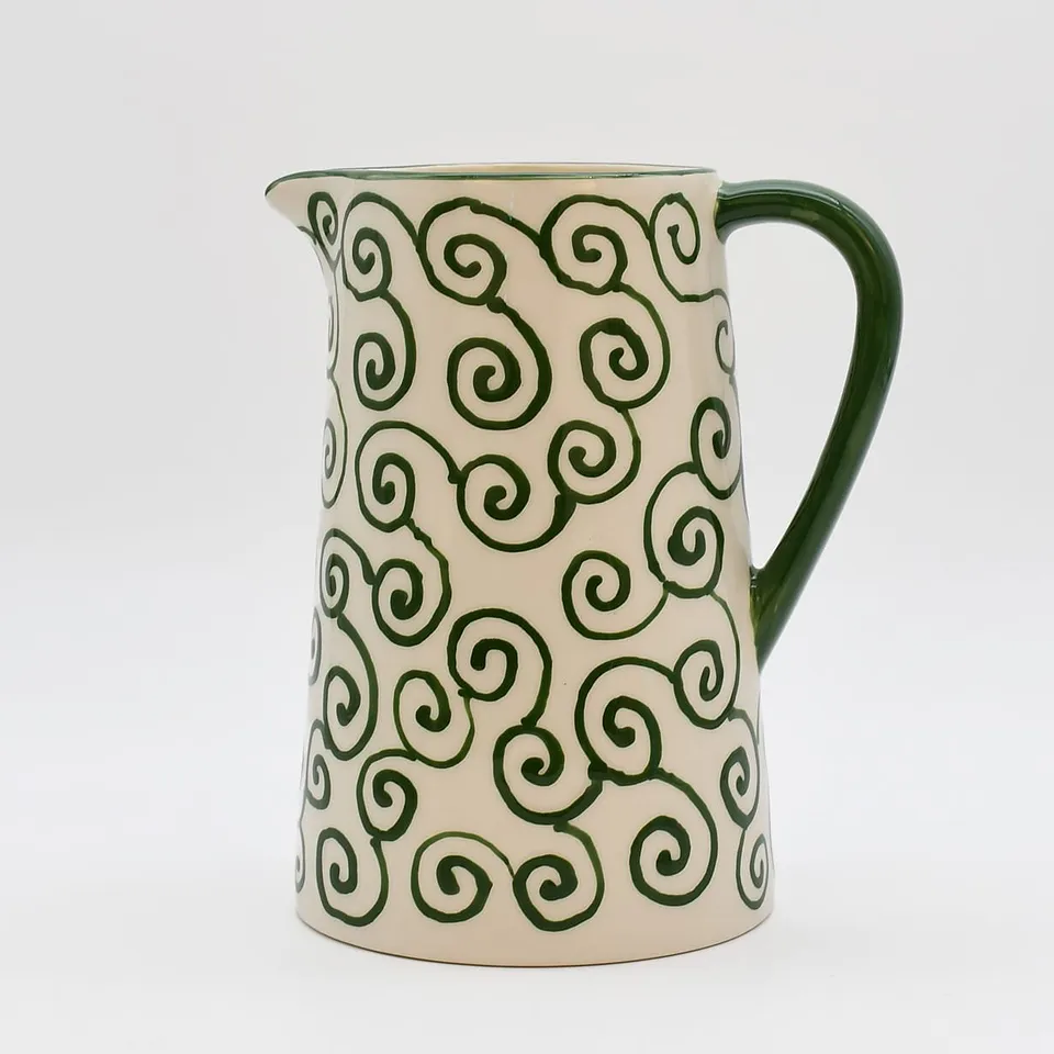 luisa-paix-o-redemoinho-carafe-c-ramique-1-l-vert-spirale image 1