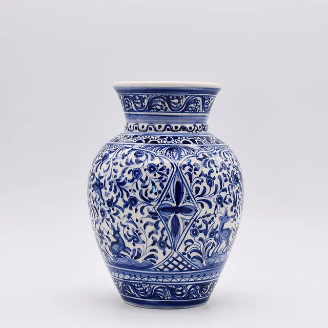 luisa-paix-o-vase-c-ramique-coimbra-bleu-22-cm-pi-ce-unique image 1