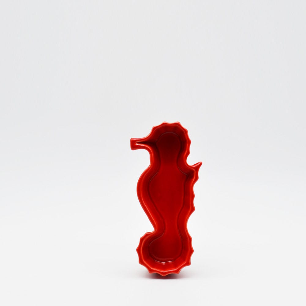 luisa-paix-o-vaisselle-portugaise-plat-hippocampe-rouge-18-cm-c-ramique image 1