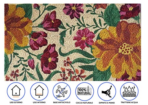 baroni-home-tessile-casa-paillasson-coco-fleurs-jaunes-70x40-cm image 6