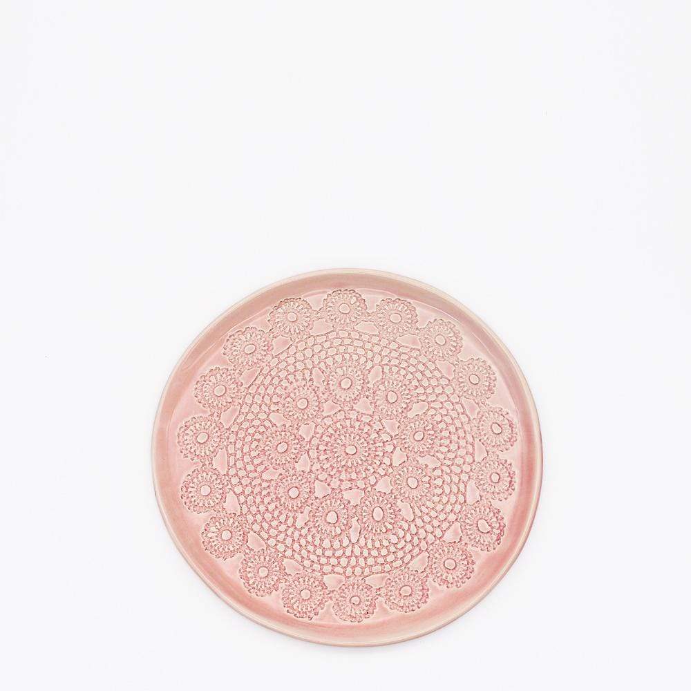 luisa-paix-o-flores-assiette-c-ramique-rose-20cm image 1