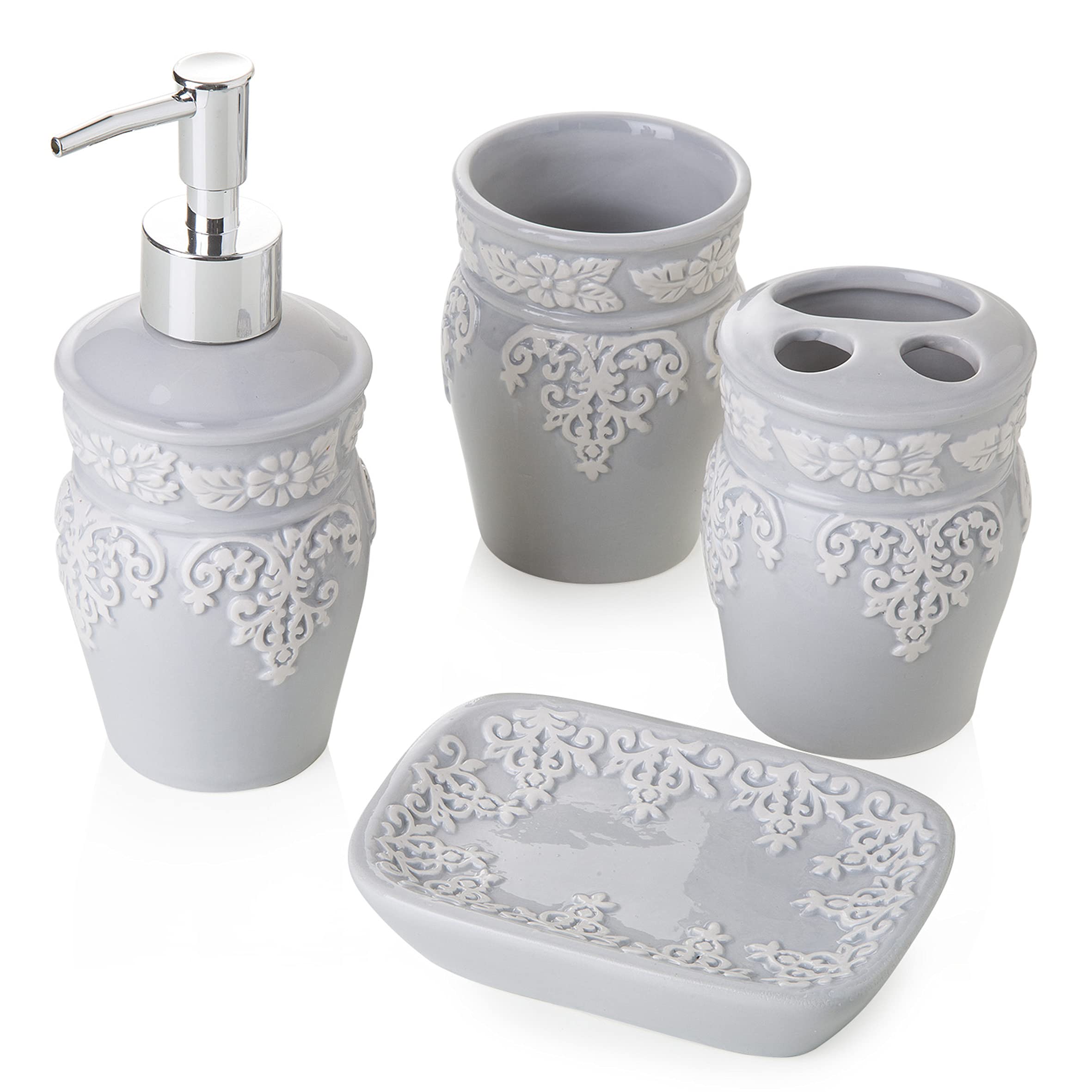 baroni-home-tutto-bagno-set-salle-de-bain-c-ramique-gris-4-pi-ces image 1