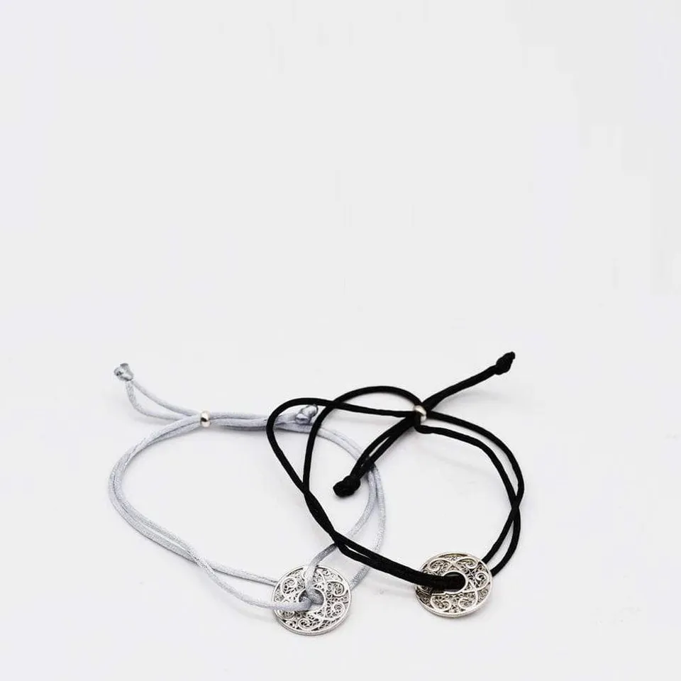 luisa-paix-o-infinito-bracelet-argent-925-noir image 1